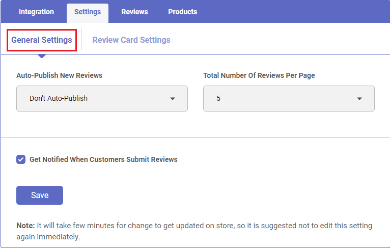 Shopify app to manage the product reviews